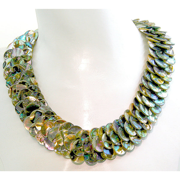 Head-Turning Abalone Collar Necklace