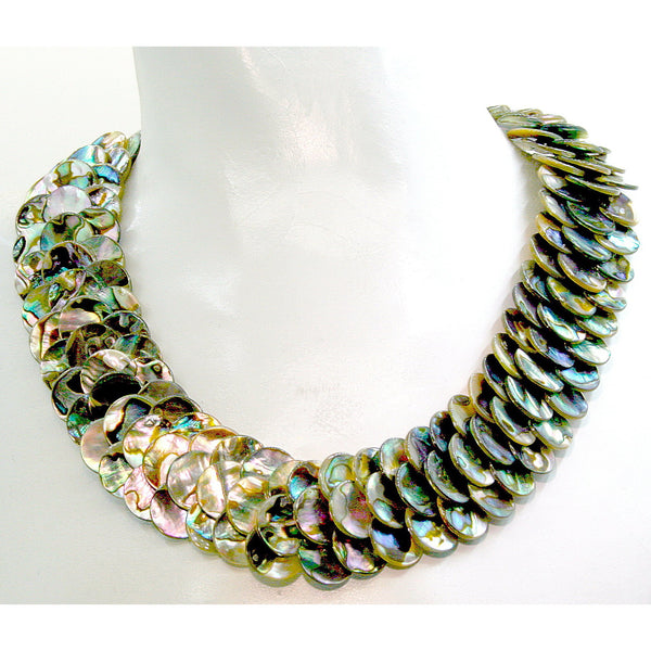 Head-Turning Abalone Collar Necklace