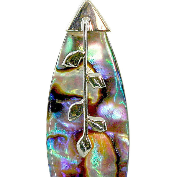 Charming Marquis Vine Abalone Earrings