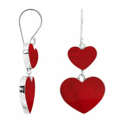 Love Hearts Coral Earrings