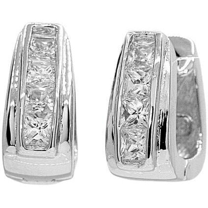 Bold Square Huggie Hoops