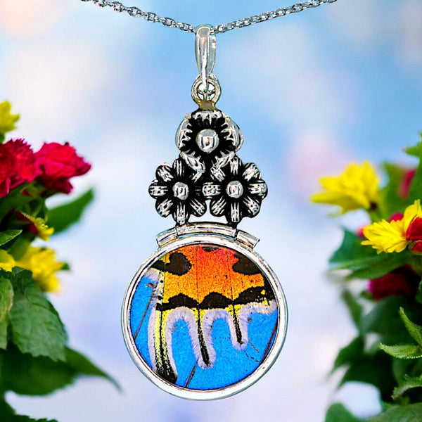 Floral Natural Butterfly Necklace
