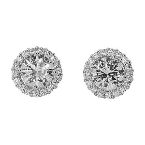 Halo Solitaire Earrings