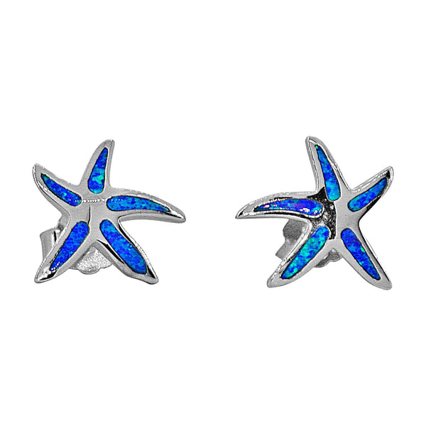 Blue Star Fish Petite Earrings