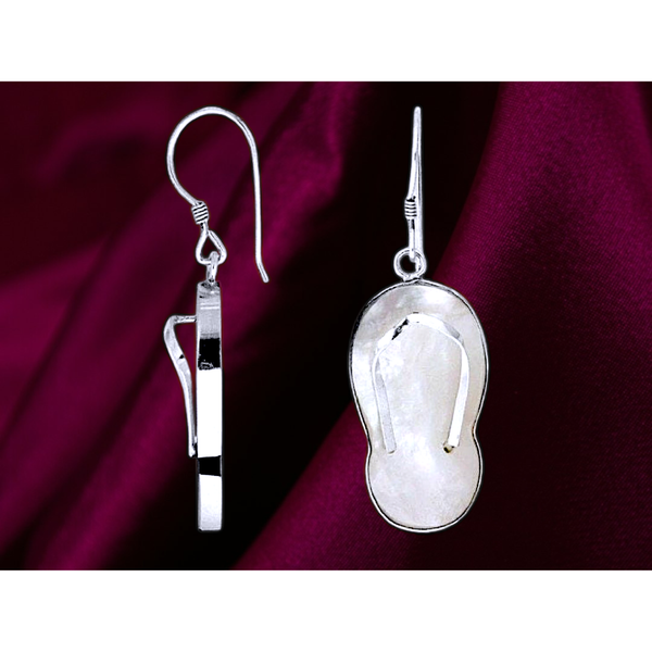 Tropical Mother of Pearl Flip Flop Earrings