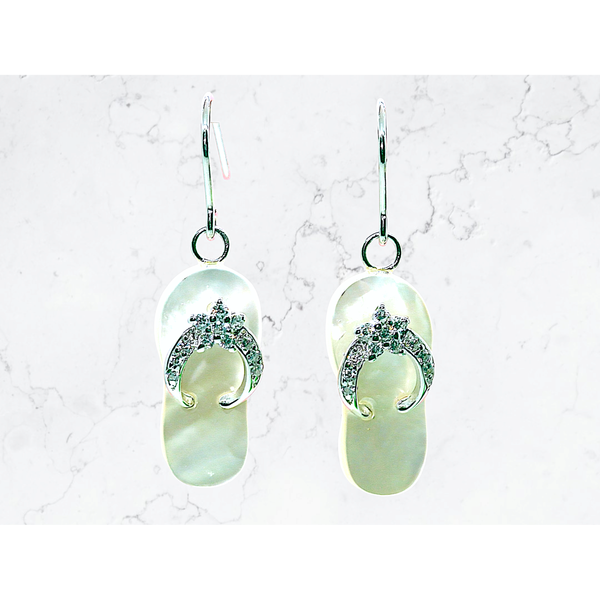 Mother of Pearl Flip Flop Ocean Earrings