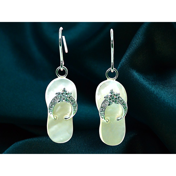 Mother of Pearl Flip Flop Ocean Earrings