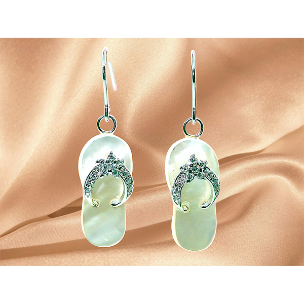 Mother of Pearl Flip Flop Ocean Earrings