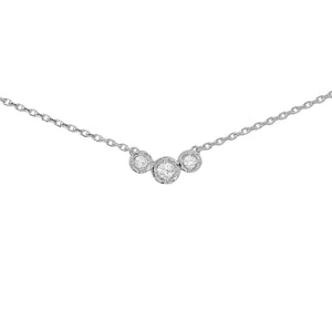 Dainty Trio Bezel Necklace