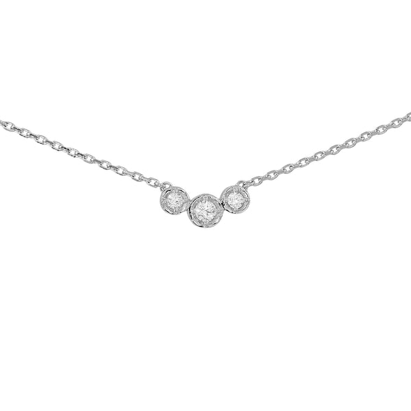 Dainty Trio Bezel Necklace