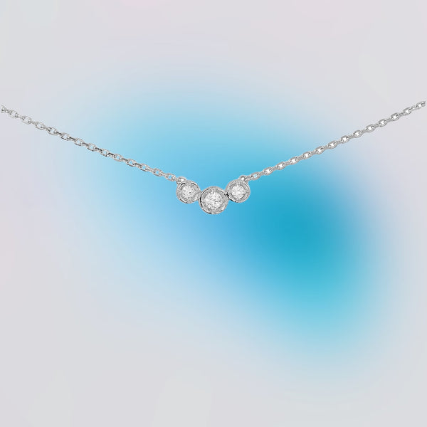 Dainty Trio Bezel Necklace