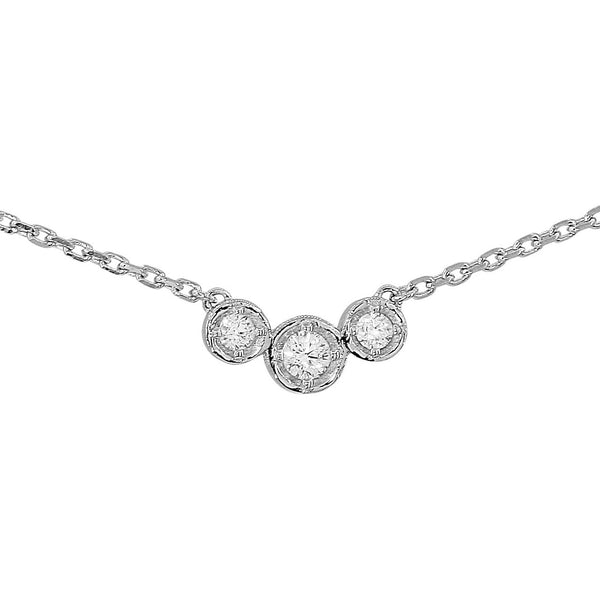 Petite Trio Bezel Necklace