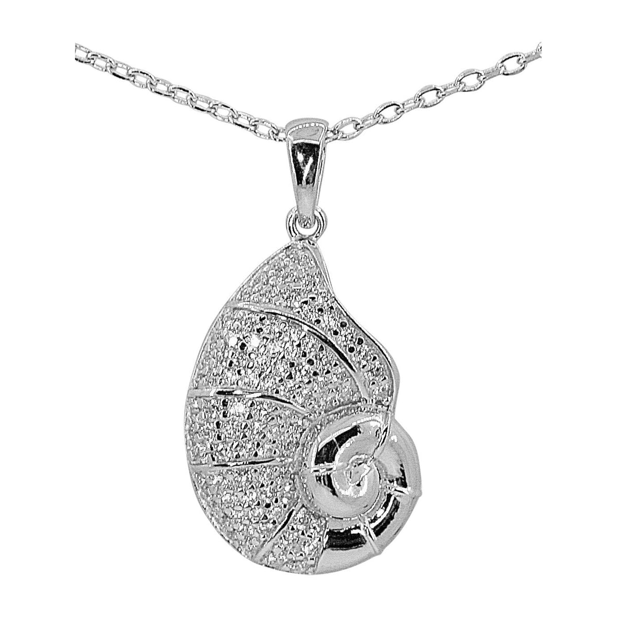 Ocean Spiral Nautilus Seashell Necklace