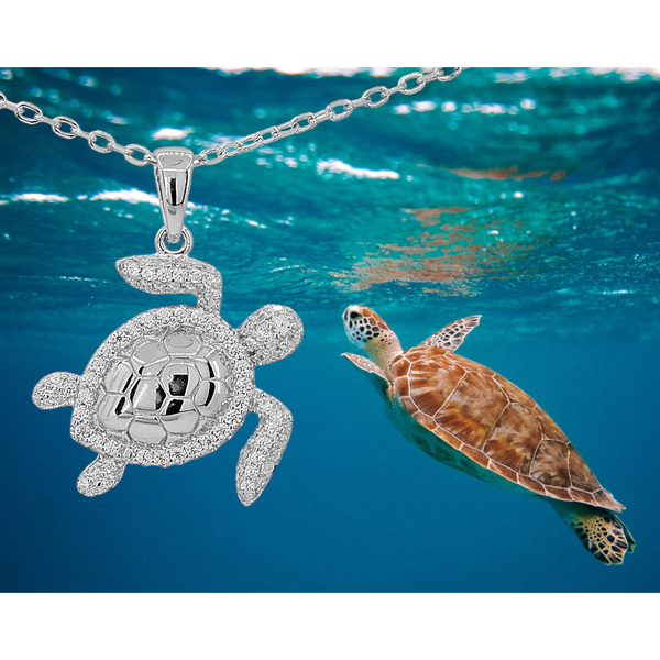 Halo Turtle Necklace