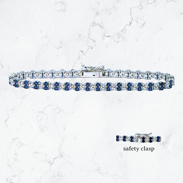 Sapphire Blue Tennis Bracelet