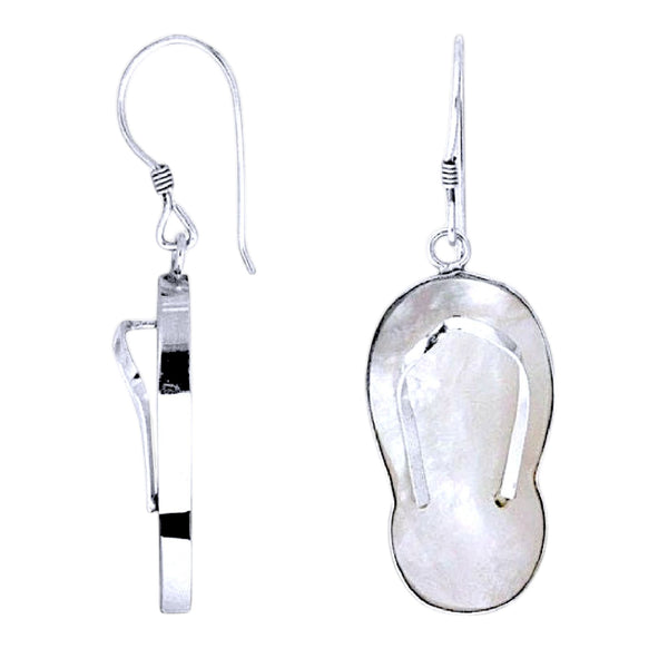 Tropical Mother of Pearl Flip Flop Earrings