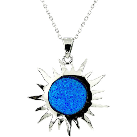 Ocean Blue Sun Necklace