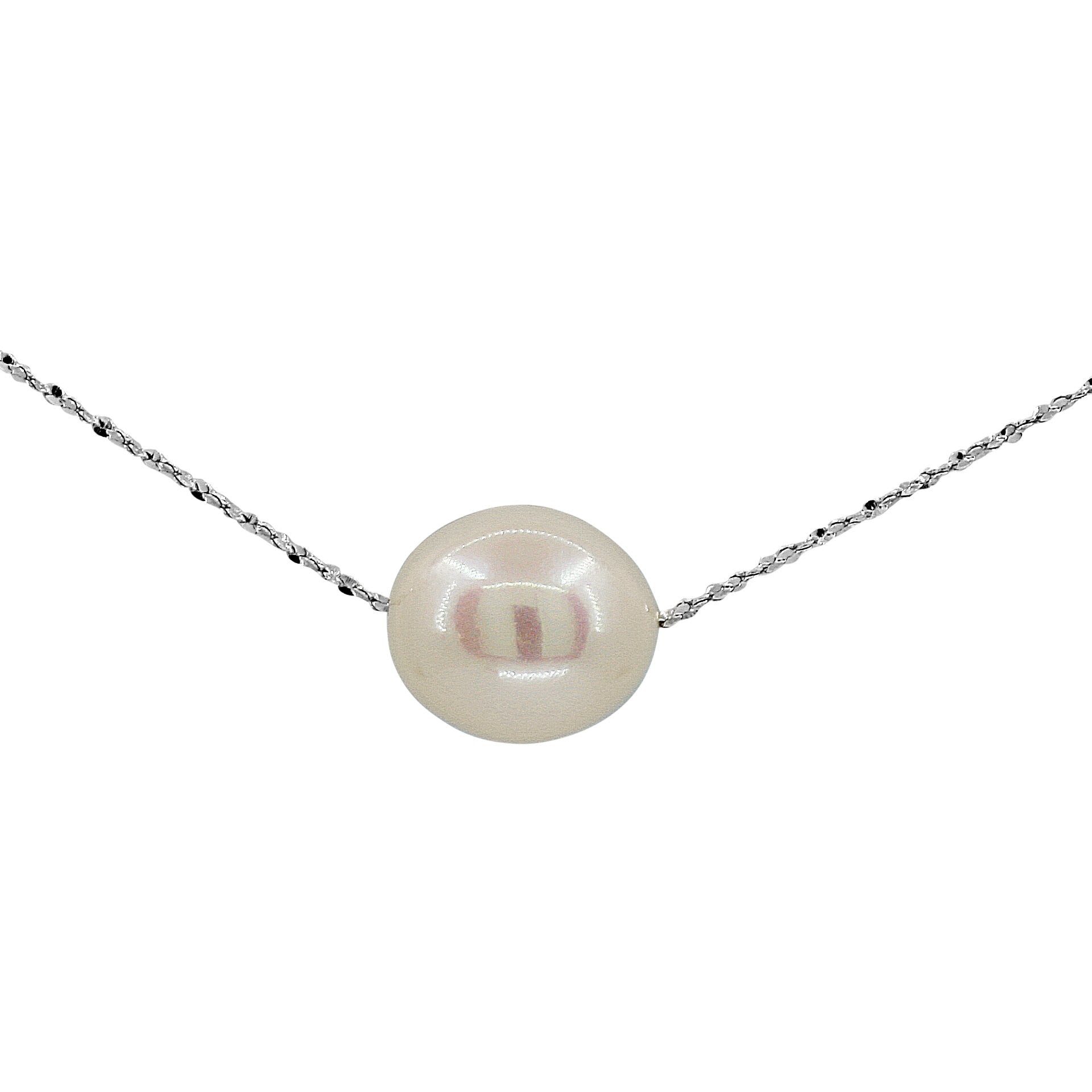 Solitaire Pearl Necklace