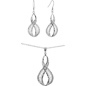 Filigree Infinity Necklace & Earring Set
