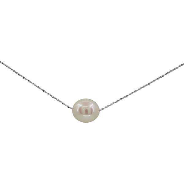 Solitaire Pearl Necklace