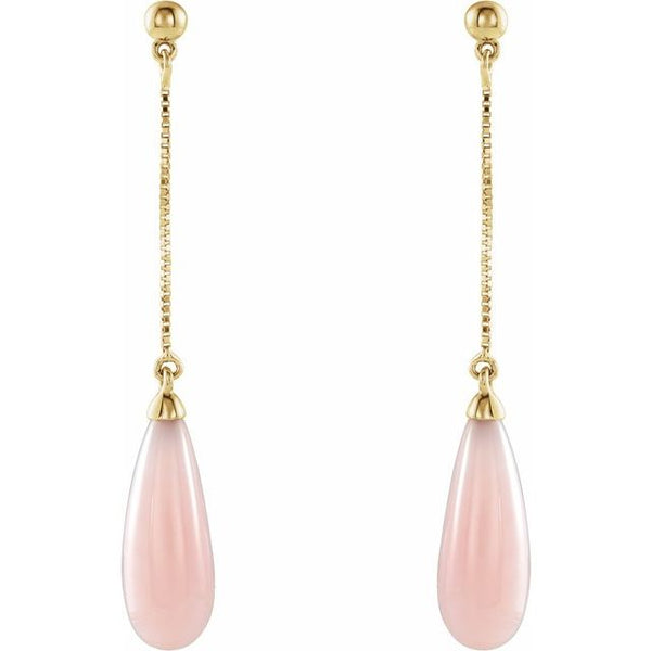 Pink Opal Briolette Earrings