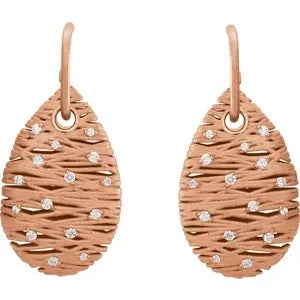 Diamond & Rose Gold Nest Earrings