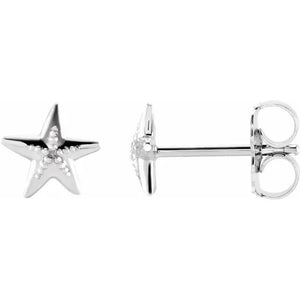 Petite Gold Starfish Earrings