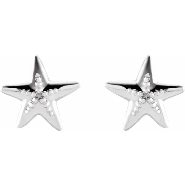 Petite Gold Starfish Earrings