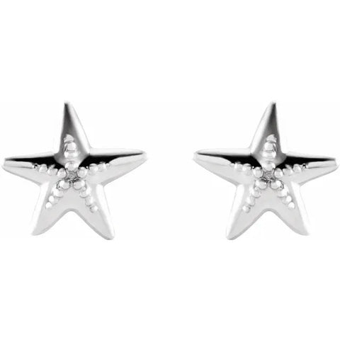 Petite Gold Starfish Earrings