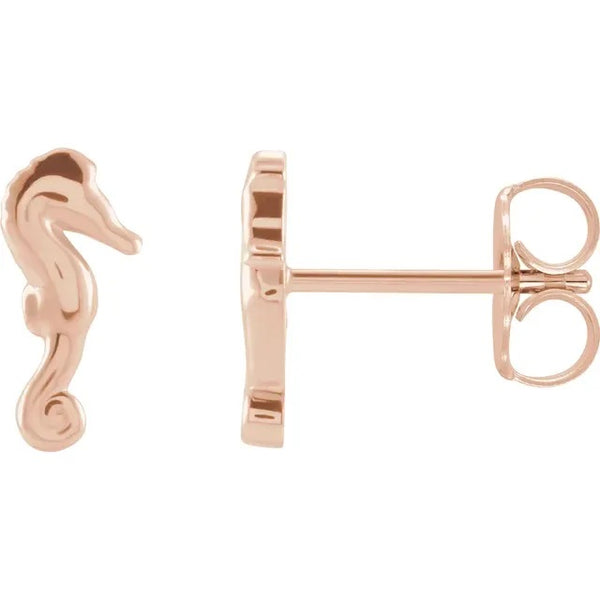 Gold Seahorse Earrings