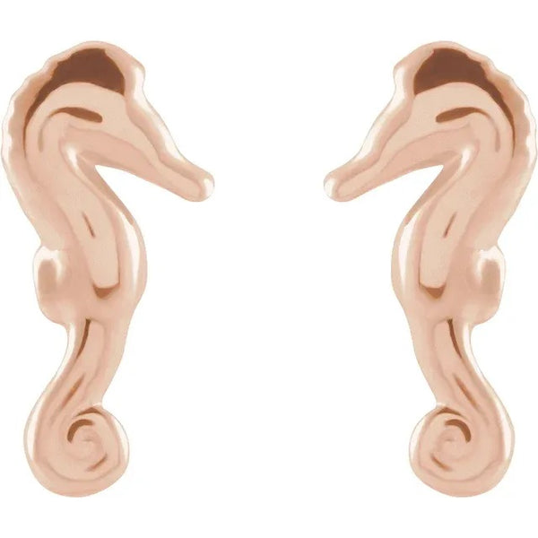 Gold Seahorse Earrings