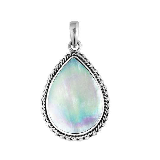 Pendentif Ancien En Argent Sterling Avec Perle Antique - Occasion, Style Vintage Goutte