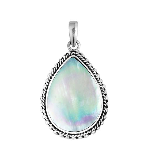 Beautiful Pear Shaped Mother of Pearl Necklace