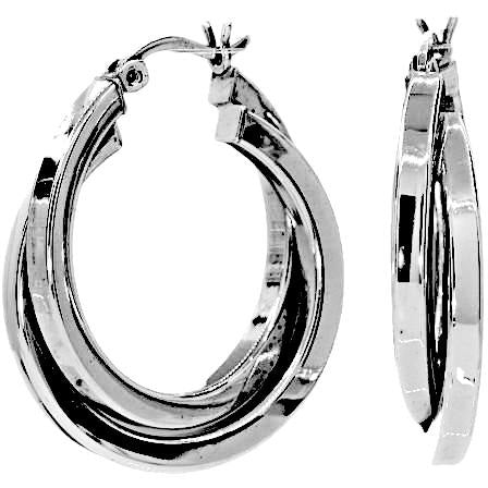 High Shine Double Hoop Earrings