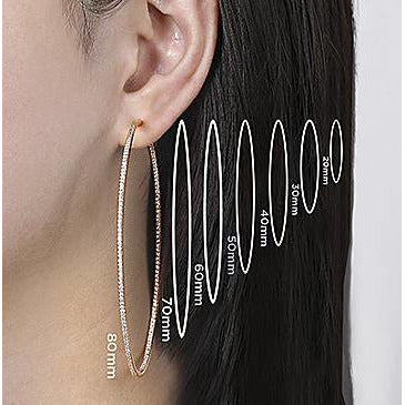 Amazon.com: Hoop Earrings for Women – Hoop Earrings - Rhinestone Crystal  Heart Earrings – Modern & Simple – Comfortable & Flexible - with Gift Box  included: Clothing, Shoes & Jewelry
