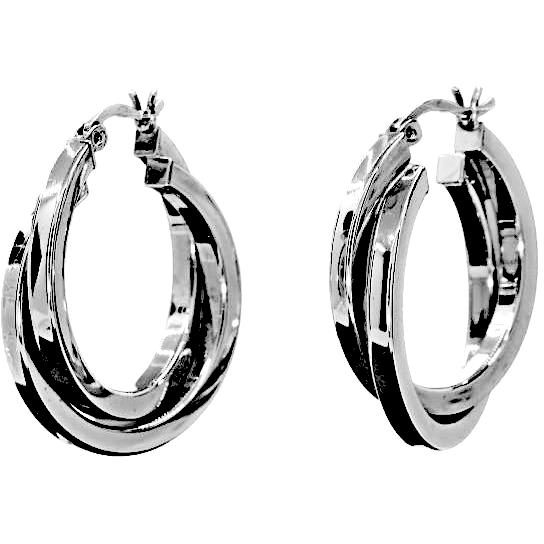 High Shine Double Hoop Earrings