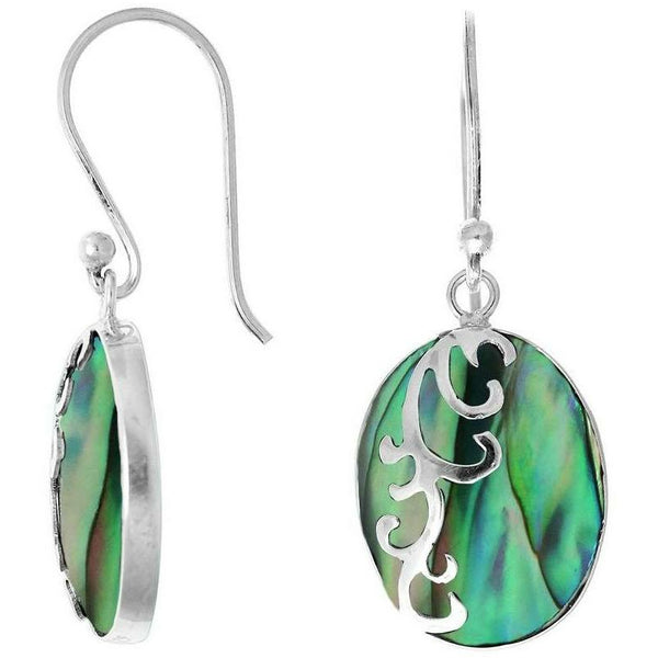 Abalone Scroll Earrings