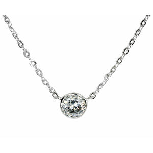 Solitaire Bezel Necklace