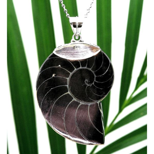 Tiger Natural Nautilus Pearl Shell Necklace