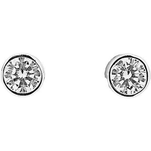 Classic Round Bezel Earrings