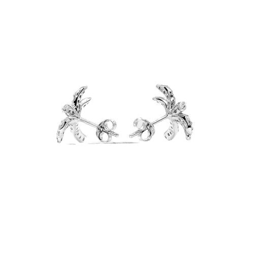 Florida Green Stationary Palm Tree Earrings - Argenti Designer Jewelers