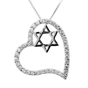 Spirit Heart Star of David Necklace